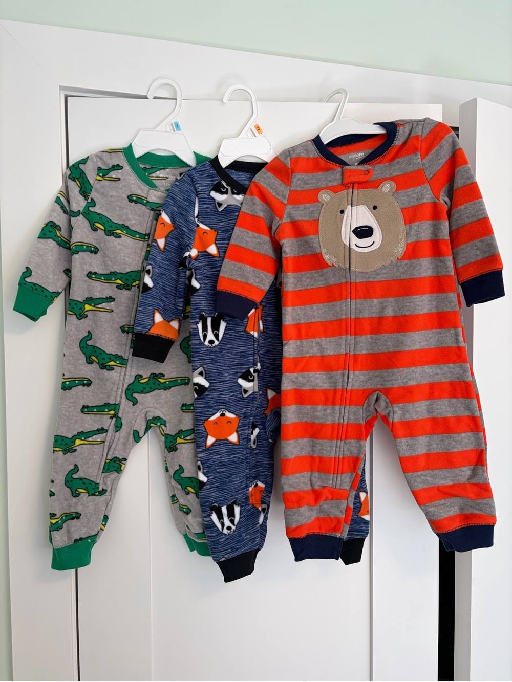 Carter’s Fleece Sleepers (18M)